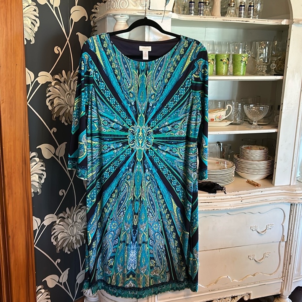 #108  Chico’s multicoloured dress